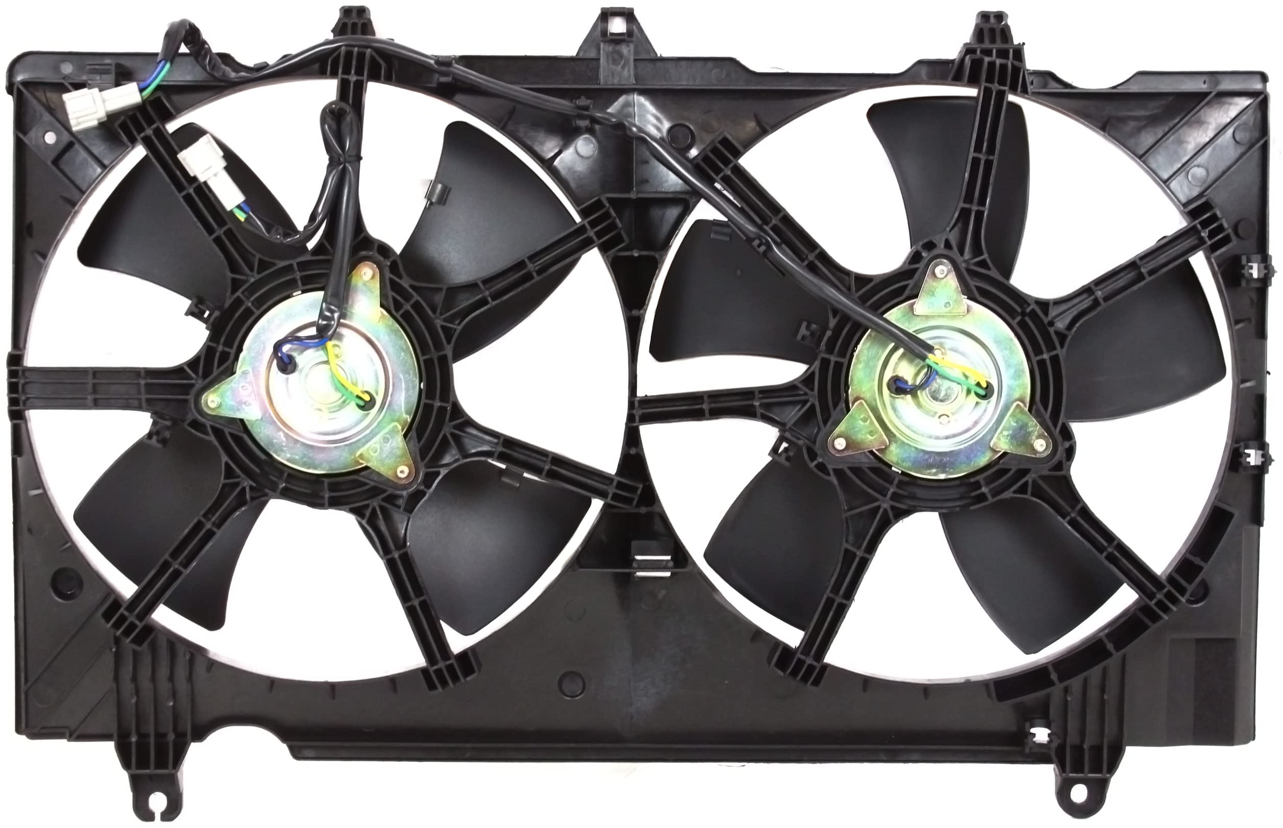 Evan Fischer Radiator Cooling Fan Assembly Compatible with 2007-2009 Nissan 350Z 3.5L V6 - Dual Fan with Motor, Blade & Shroud - High Performance Cooling for Hot Weather & Heavy Traffic Driving