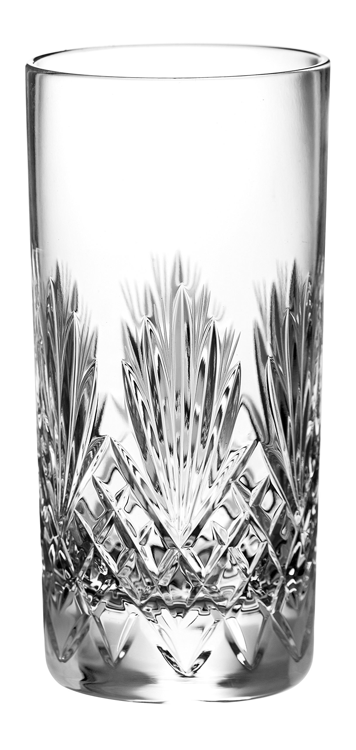 Premium Hand-Cut Crystal Highball Tumblers Set of 6 - 15oz Elegant Drinking Glasses for Water, Juice, Wine, Beer & Cocktails - European-Made HB Glasses for Home Bar, Dinner Parties & Luxury Gift Giving