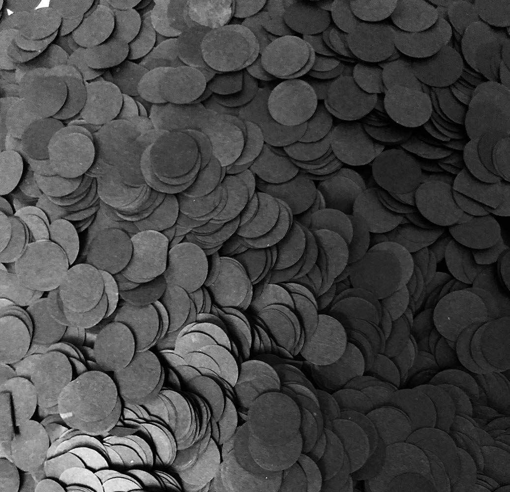 Biodegradable Black Confetti 15mm Tissue Paper - 5000 Pieces for Balloon Filling, Wedding Decorations, Party Table Scatter & Event Decoration | Eco-Friendly Celebration Supplies