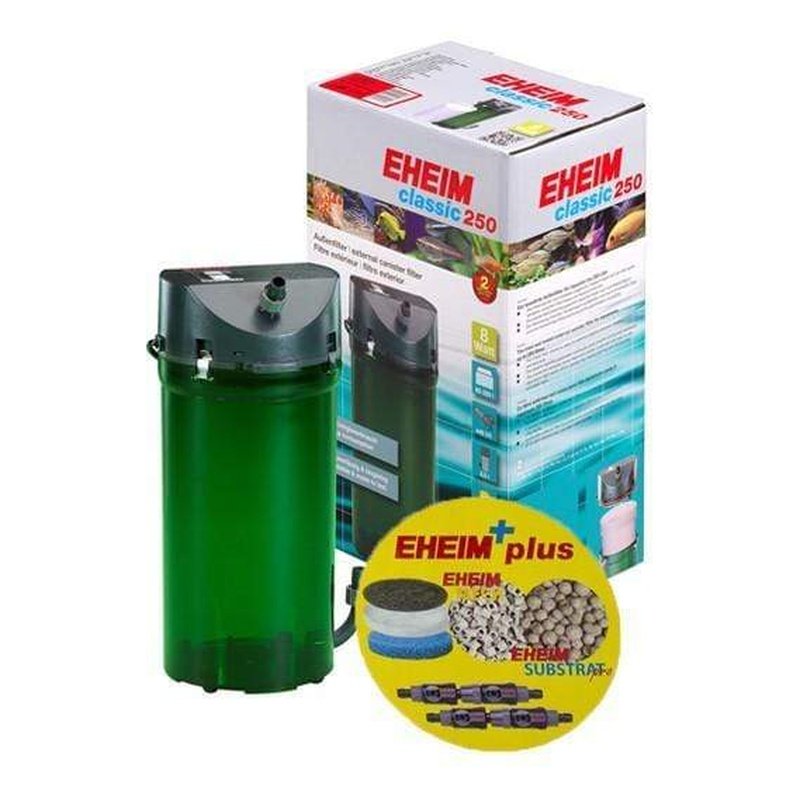 Eheim Classic 250 (2213) Canister Filter with Media - 66 Gallon Aquarium Filter, 106 GPH Flow Rate - Perfect for Freshwater & Saltwater Fish Tanks, Planted Aquariums