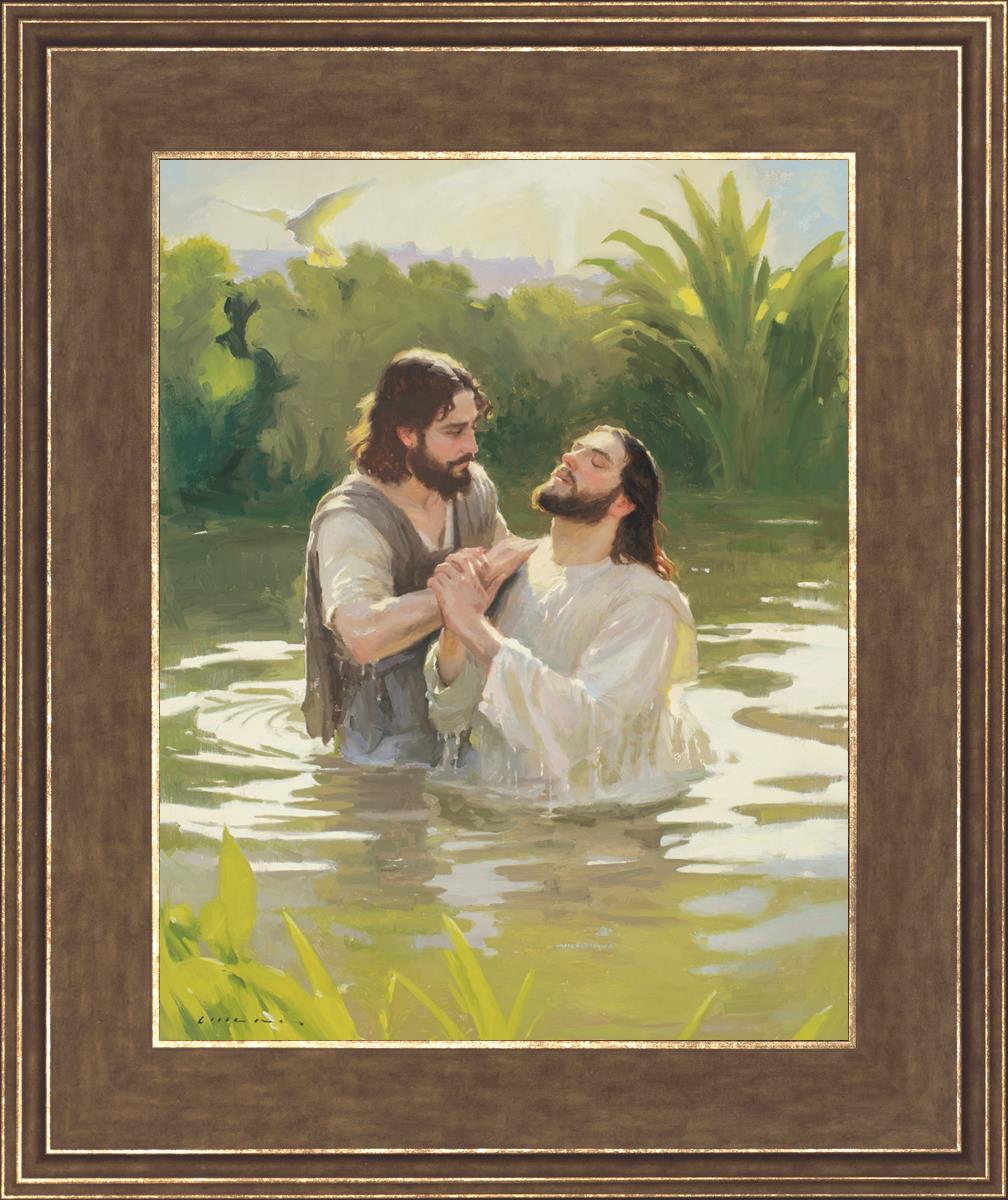 Baptism of The Savior - Religious Christian Wall Art for Home & Church Decor - Perfect for Baptism Ceremonies & Spiritual Inspiration