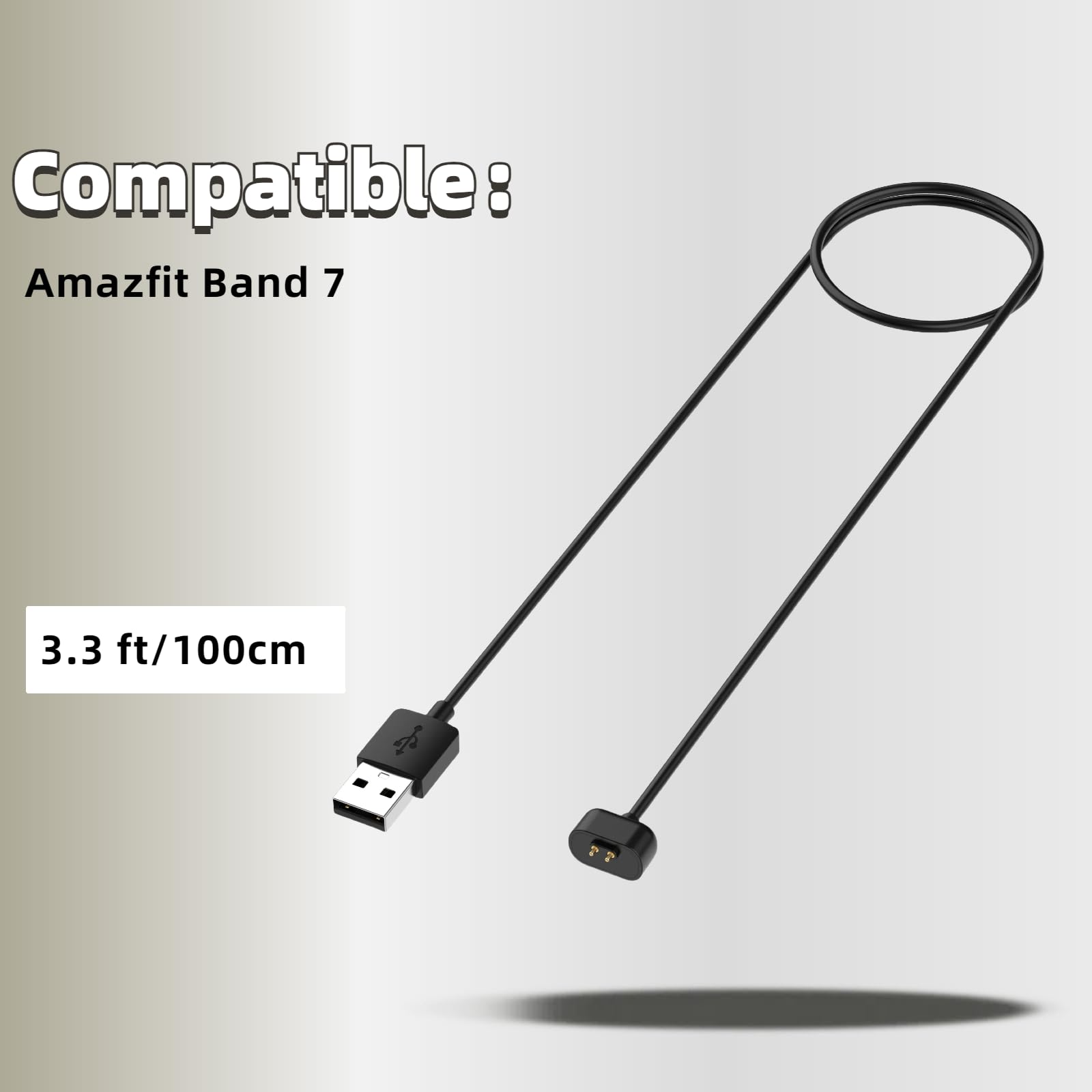 Original Title: Compatible with Amazfit Band 7 Charger Cable,Replacement Charging Cable Magnetic USB A Charger 3.3ft/1M Optimized Title: Amazfit Band 7 Replacement Charger Cable - Magnetic USB A Charging Cable (3.3ft/1M) - Compatible with Amazfit Band 7 - Perfect for Home, Office & Travel Use