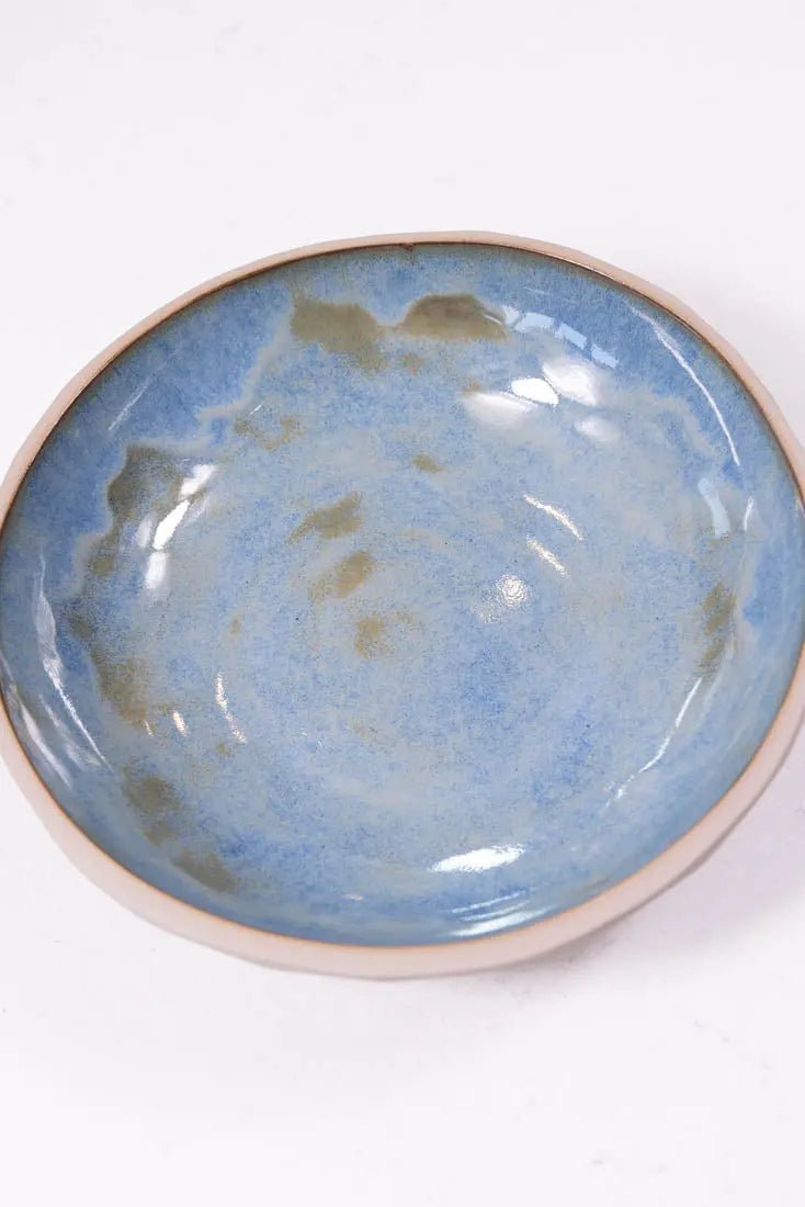 Large Gray Stoneware Decorative Thumped Serving Bowl - Handcrafted Ceramic Bowl for Soup, Salad, Pasta | Perfect for Dining, Entertaining & Kitchen Decor (Big Bowl Series)
