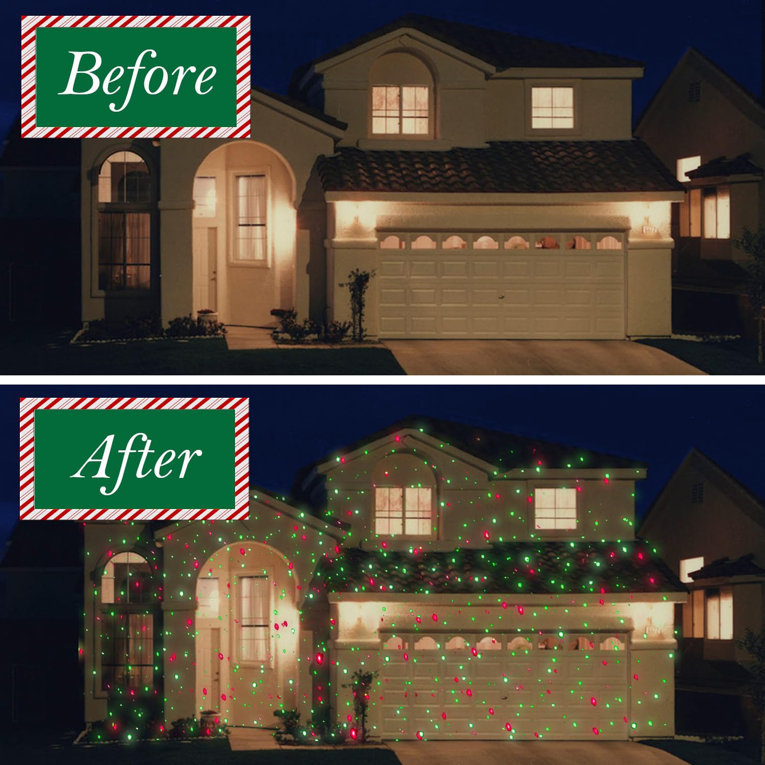 Christmas Laser Projector Lights for Outdoor Decor - 18 Festive Patterns with Remote & Timer - Red and Green Holiday Lights for Yard, House, and Garden Decorations