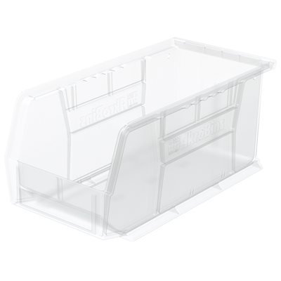 Clear Stackable Plastic Storage Bins - 10-7/8
