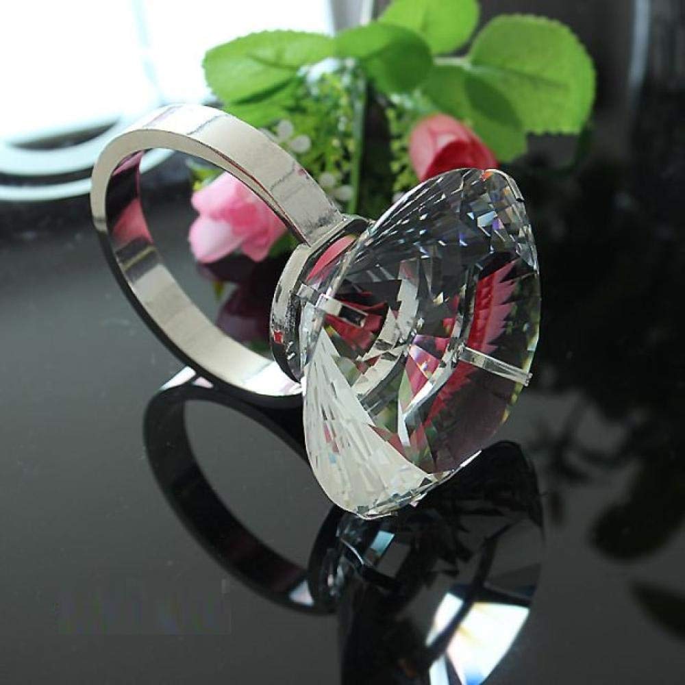 Premium Crystal Glass Figurine - Elegant Diamond Ring Memorial Gift for Anniversary, Wedding & Special Occasions | Home Decor, Office Display & Thoughtful Present