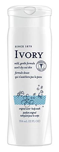 Ivory Original Scented Body Wash for Women & Men - 3 oz Travel Size Bottle - Gentle Moisturizing Shower Gel for Dry Skin - Perfect for Gym, Camping & Vacation Trips
