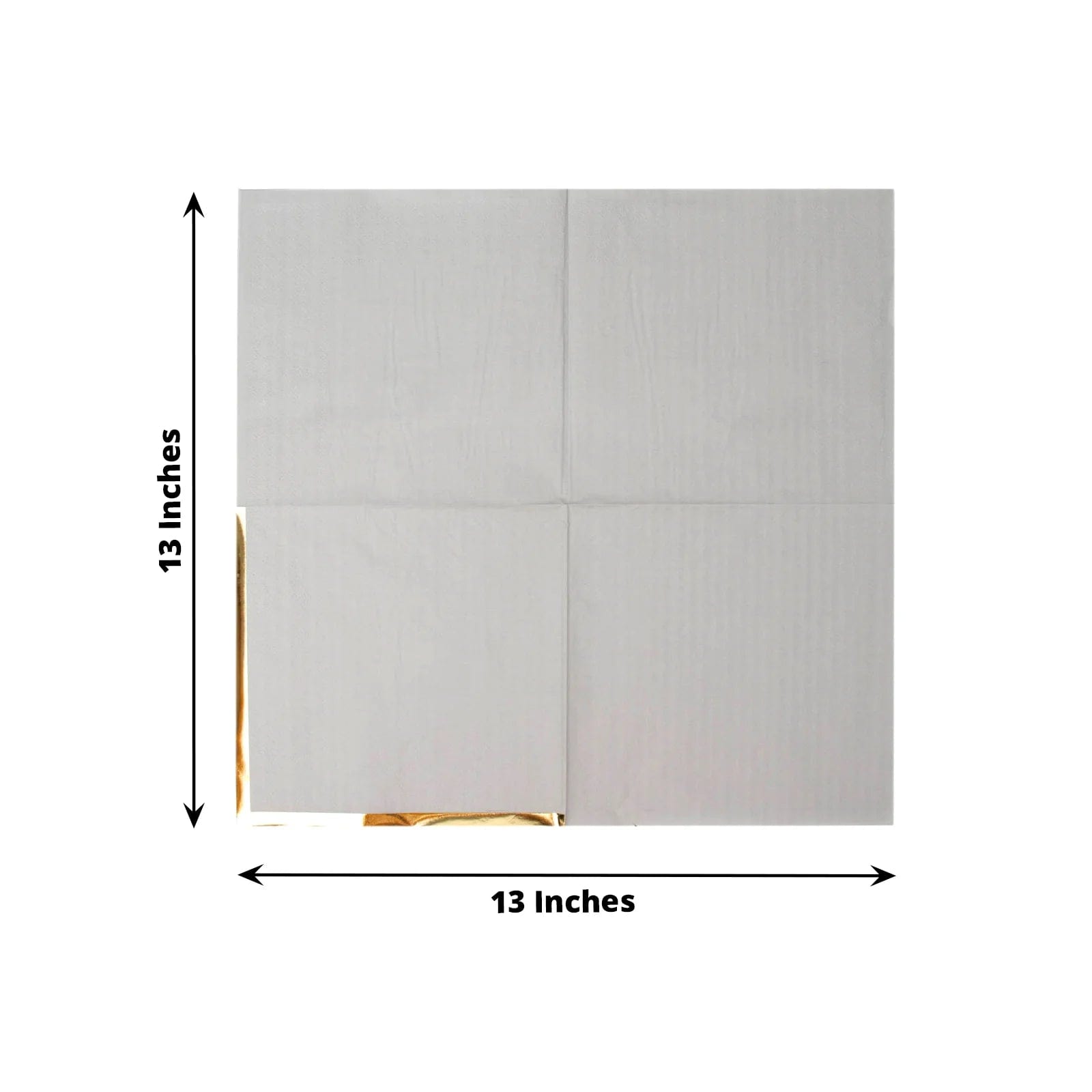 50 Pcs 2-Ply Premium Cocktail Napkins with Elegant Gold Rim - Perfect for Dinner Parties, Weddings & Special Events