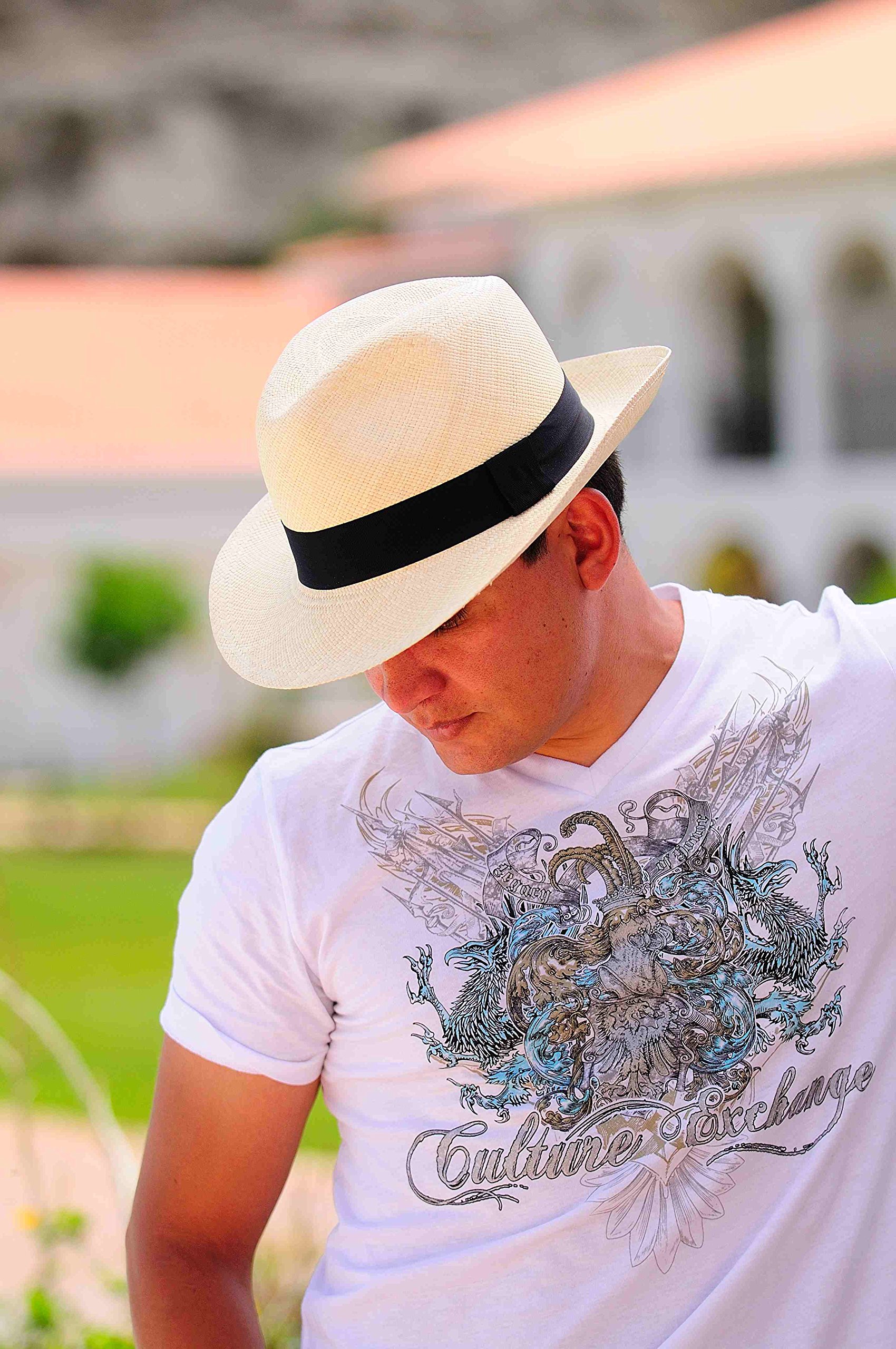 Premium Gamboa Original Panama Hat for Men & Women - UV Protection UPF 50+ Sun Hat - Lightweight Straw Fedora for Summer, Beach, Travel & Outdoor Activities