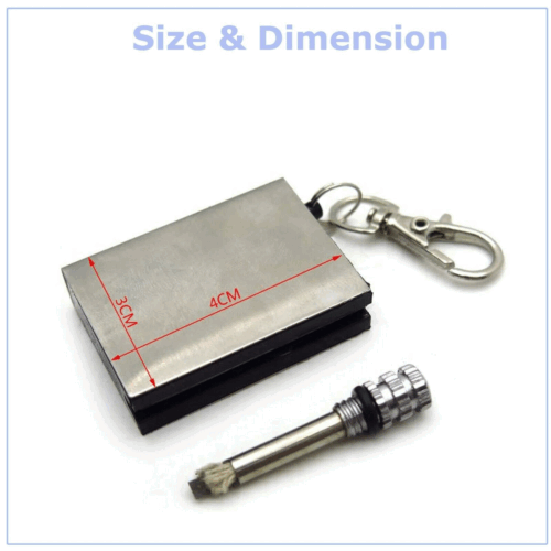 Emergency Fire Starter Kit - Waterproof Flint & Steel Firestarter with Lighter & Matches for Camping, Hiking & Survival Gear