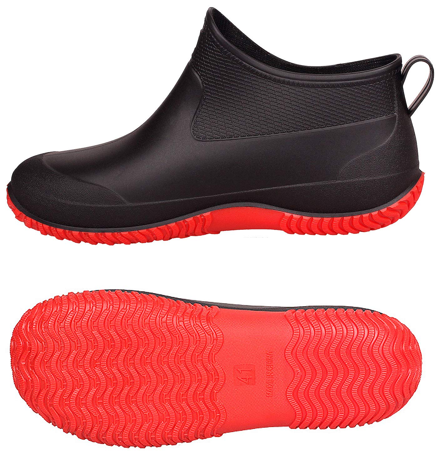 SMajong Waterproof Rain Boots for Women & Men - Anti-Slip Rubber Ankle Boots for Gardening, Car Washing & Outdoor Activities | Comfortable Rain Footwear for Wet Weather