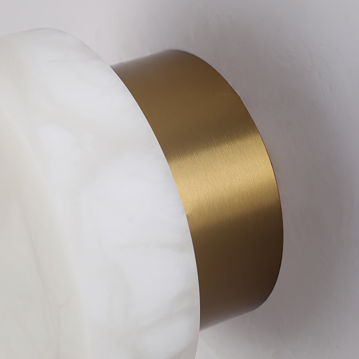 Modern Cylindrical Alabaster Wall Light Fixture - Elegant White Stone Sconce for Bedroom, Hallway & Living Room Lighting