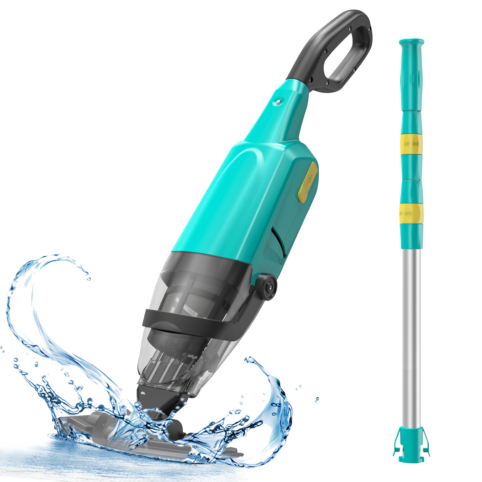 EFURDEN Cordless Rechargeable Pool Vacuum Cleaner - 60 Min Runtime, Handheld for Above Ground & Inground Pools, Spas, Hot Tubs - Efficient Sand & Debris Removal - Lightweight Green Design (Perfect for Quick Pool Maintenance & Seasonal Cleaning)