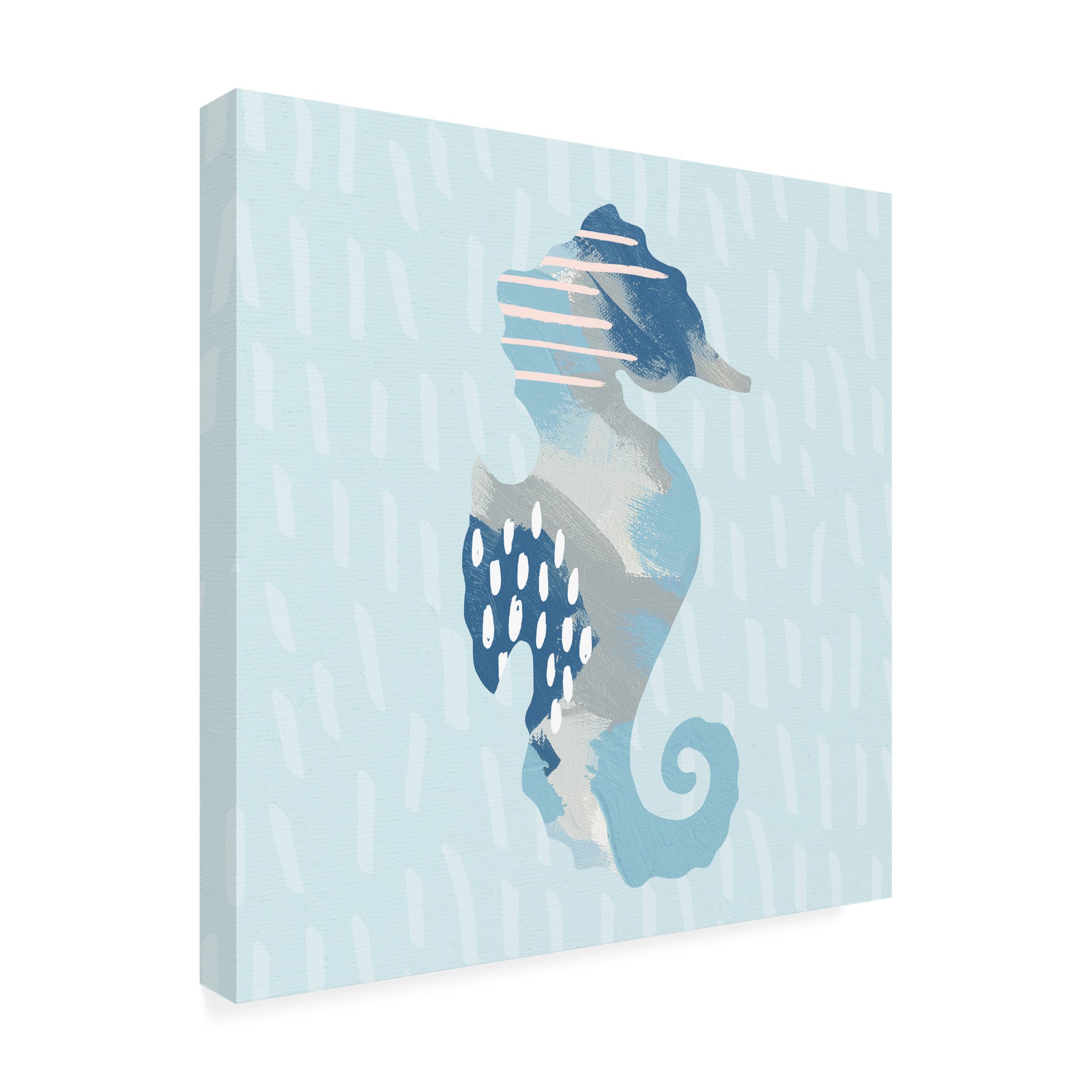 Trademark Fine Art 'Coastal Cool I' Canvas Wall Art by Moira Hershey - Beach House Decor, Ocean Themed Living Room Painting, Coastal Home Office Wall Decor