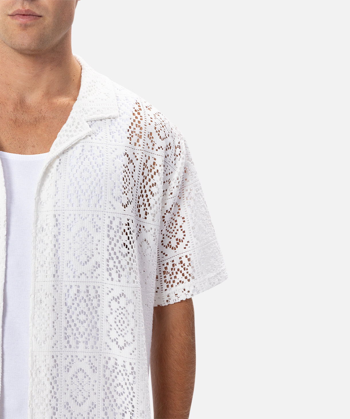 San Lucia Short Sleeve Shirt in Off White | Casual Summer Tops for Men & Women | Perfect for Beach Outings & Weekend Wear