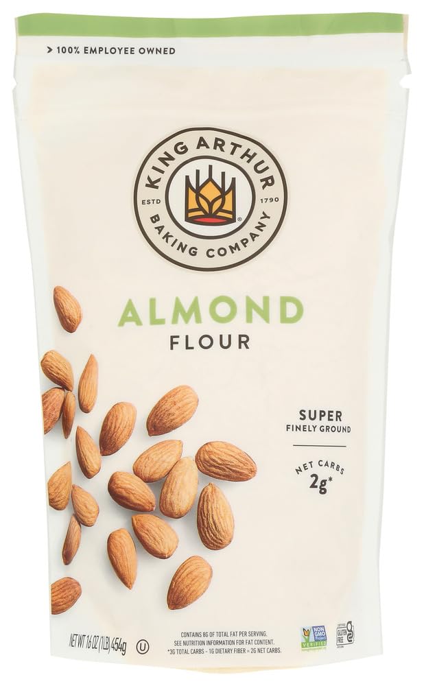 King Arthur Almond Flour - Gluten Free, Wheat Free, 16 oz (Pack of 4) | Perfect for Baking, Keto & Paleo Diets, Healthy Recipes