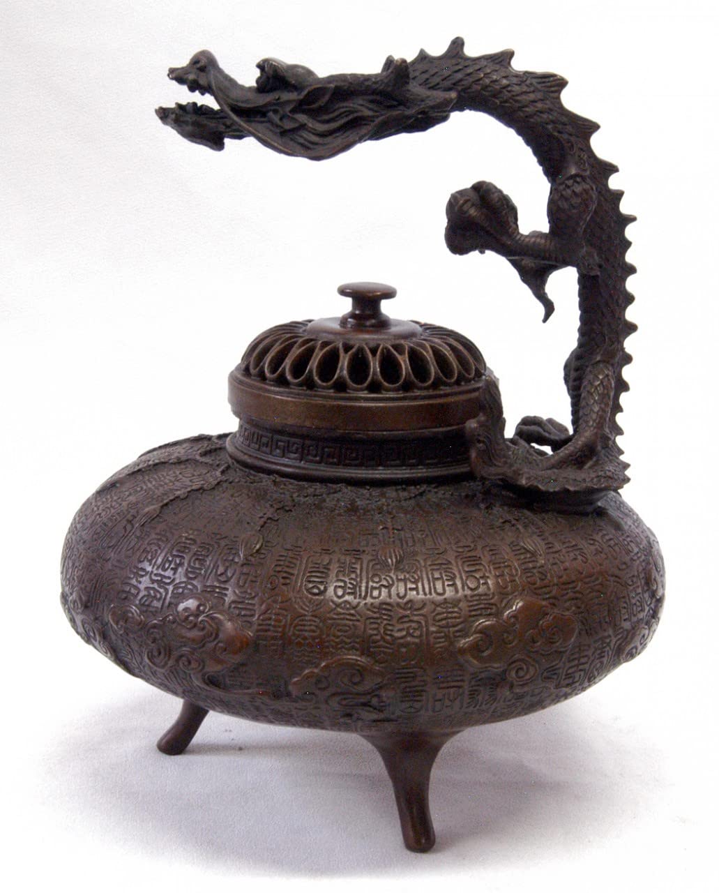 Bronze Dragon Incense Burner for Home Meditation & Feng Shui
