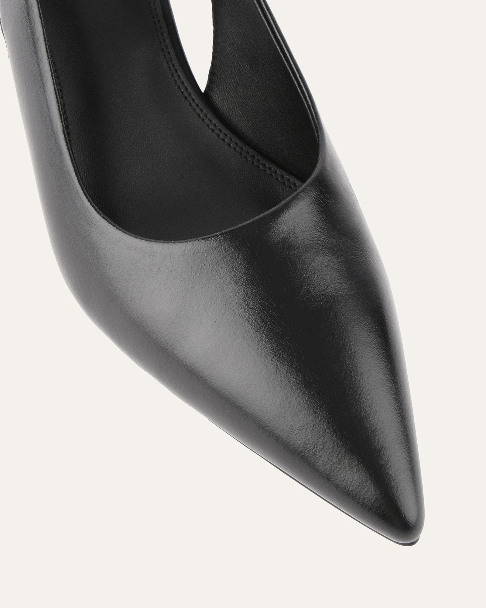 ROSA Women's Black Leather Low Heel Pumps - Comfortable & Stylish Shoes for Work, Office, and Formal Occasions