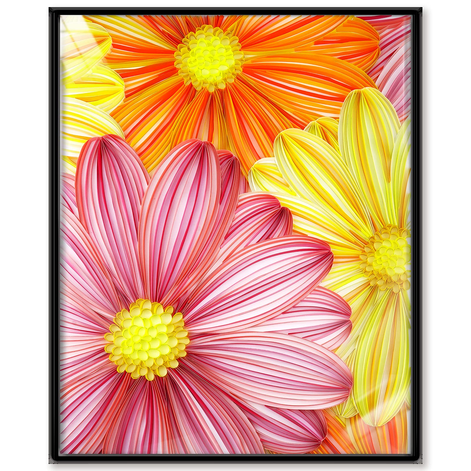 Quilling Kit for Adults Beginners - DIY Paper Filigree Painting Craft Set with 16x20 Inch Flower Design, Complete Quilling Tools for Wall Art Decor | Perfect Gift for Kids & Friends | Home Decor, Party Crafts, Relaxation Activity