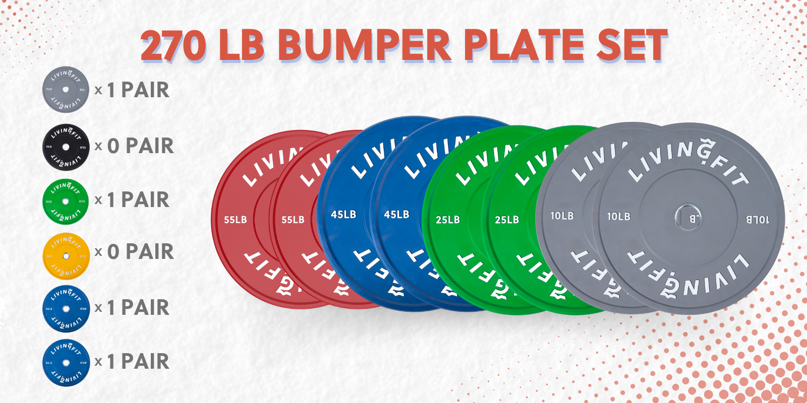Premium Bumper Plates – Durable Olympic Weight Plates for CrossFit, Powerlifting & Home Gym Workouts – High Performance Rubber Coated Plates for Drop Protection & Noise Reduction