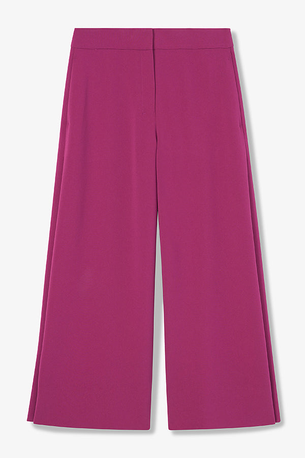 Eco-Friendly Heavy Crepe Culotte Pants in Berry Color - Perfect for Casual Wear, Office Outfits & Sustainable Fashion