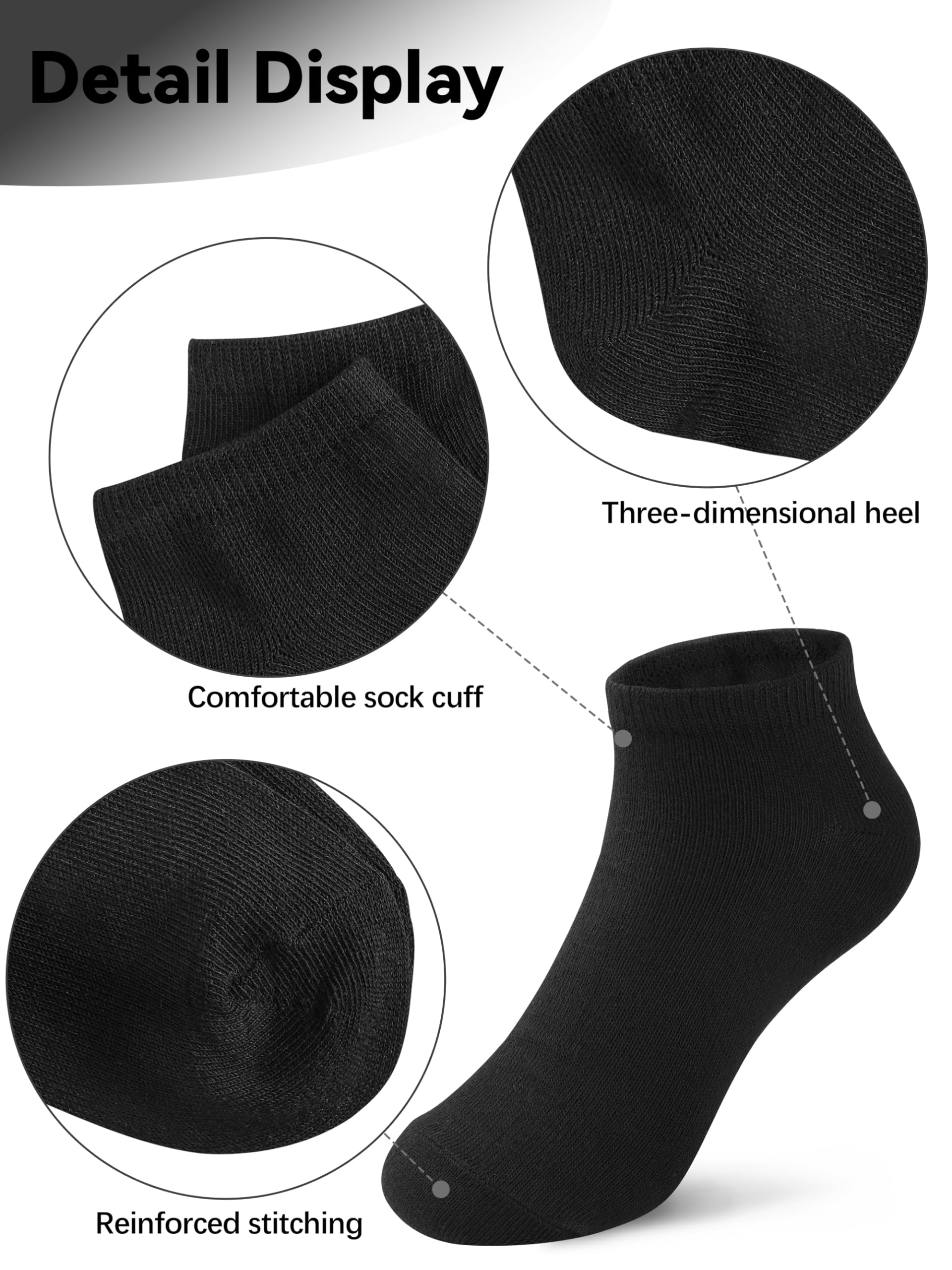 Glooarm 25 Pairs Toddler Socks for Boys & Girls - Soft Breathable Kids Ankle Socks with Half Cushion - Low Cut Cotton Socks for School, Play & Everyday Comfort