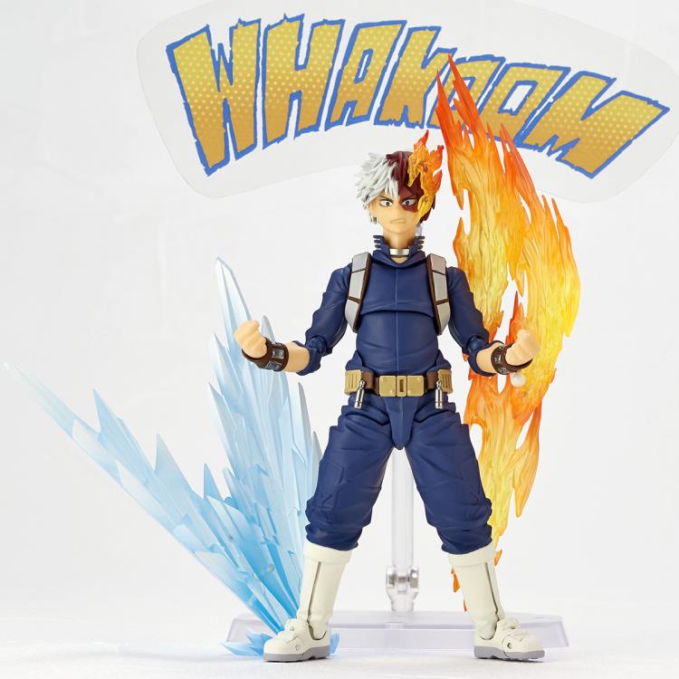 Amazing Yamaguchi Revoltech Action Figure - Shoto Todoroki from My Hero Academia | Highly Articulated Collectible Toy for Anime Fans & Display | Perfect for Cosplay, Gift Giving & Anime Collections