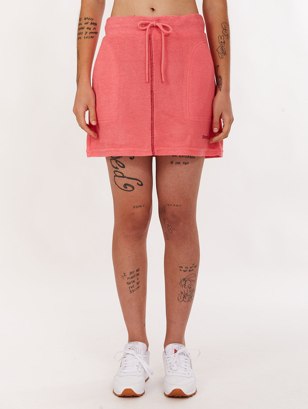 Beech French Terry Seamed Skirt for Women - Soft Cotton Blend High Waist Stretchy Midi Skirt - Casual Wear, Work Outfits & Everyday Comfort