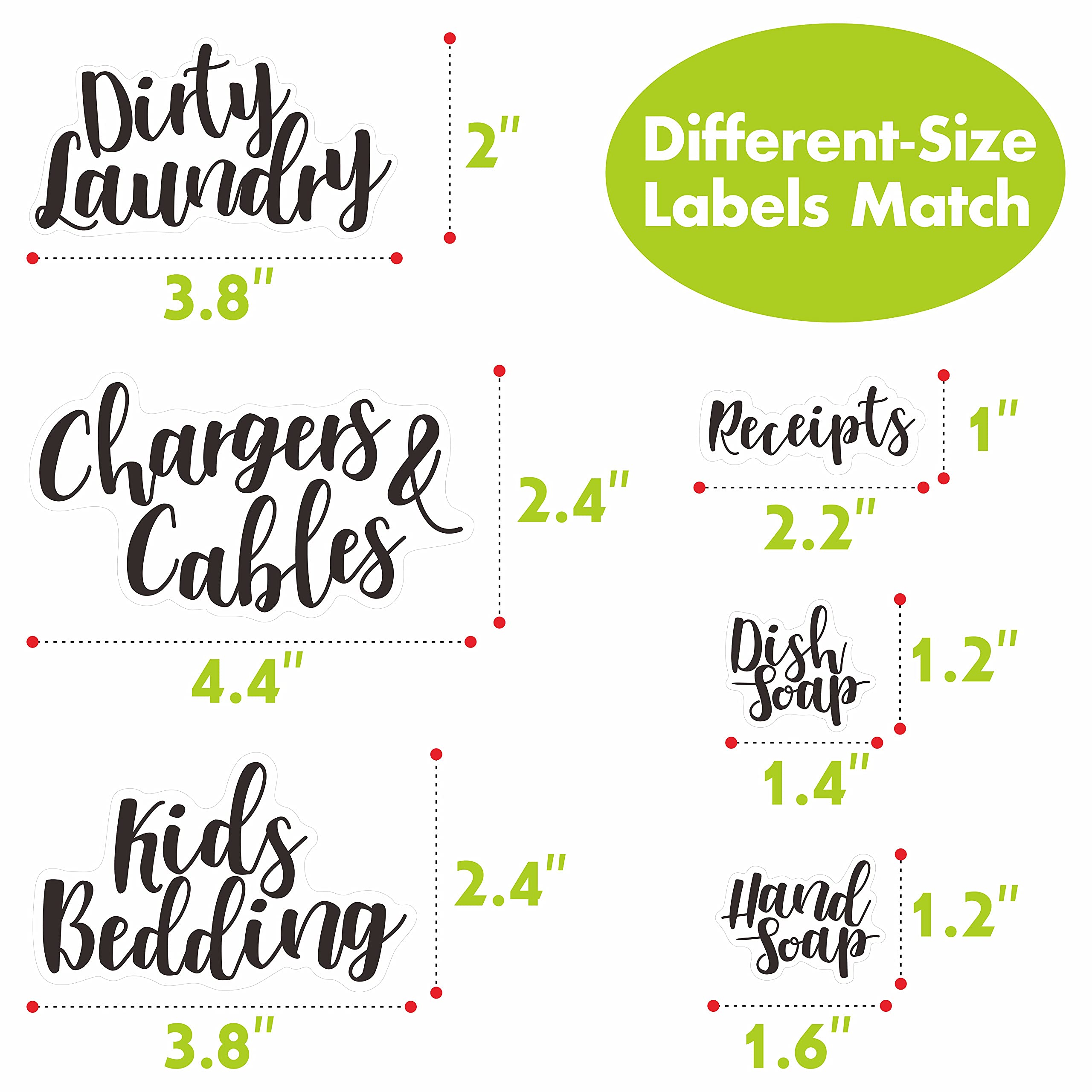 Hebayy 318 PCS Laundry Room & Linen Closet Organization Labels - Waterproof, Oil-Resistant Stickers for Home, Office, Bathroom & Beauty Storage - Perfect for Sorting Clothes, Towels & Cosmetics