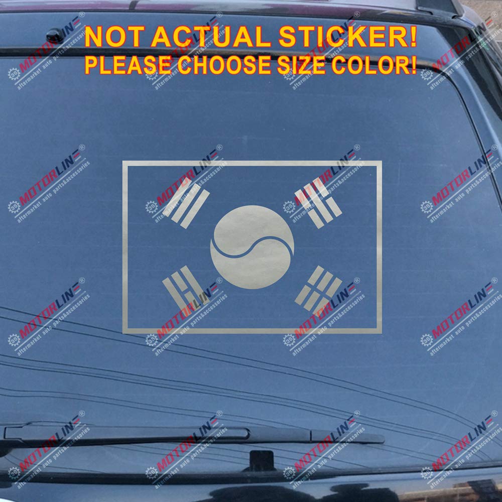 Korean Flag Vinyl Sticker - 8x5.3