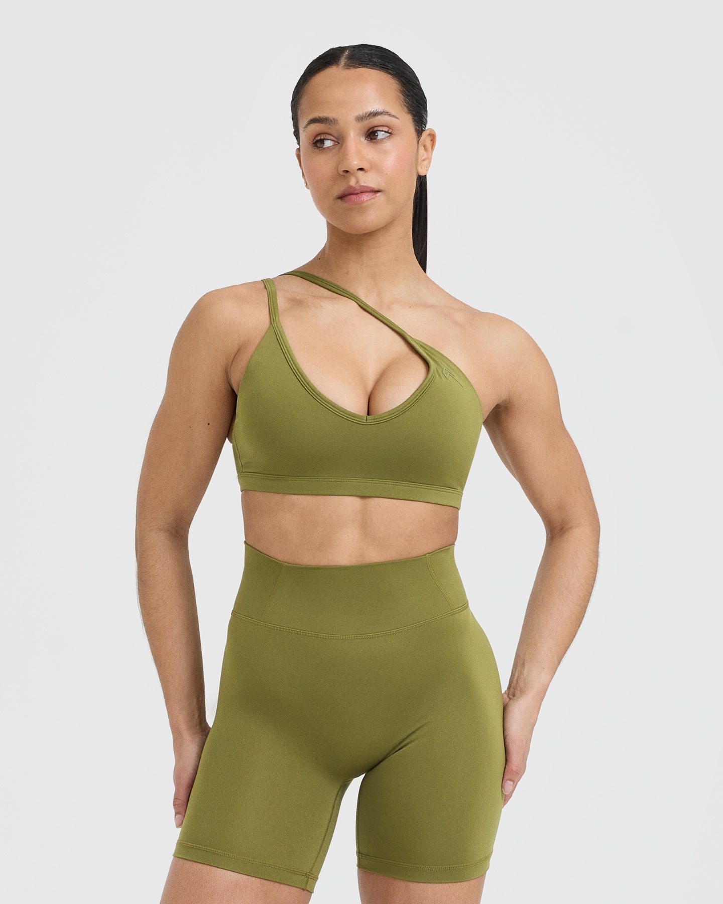 Timeless Strappy Bralette in Olive Green | Comfortable Wireless Bra for Everyday Wear | Perfect for Yoga, Lounge & Layering