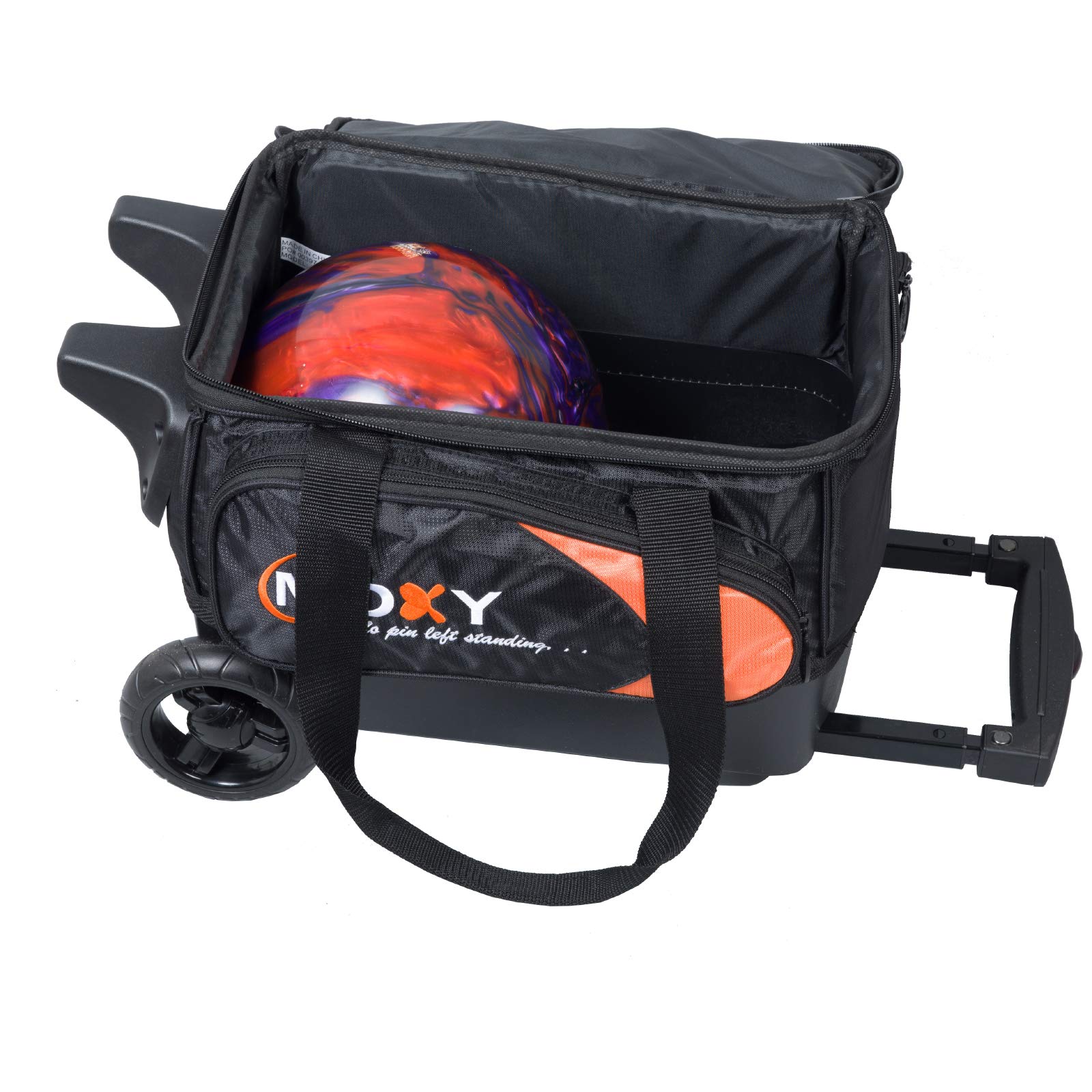 Premium Single Deluxe Roller Bowling Bag - Orange/Black for Men & Women - Lightweight Durable Travel Case for League Play & Tournaments