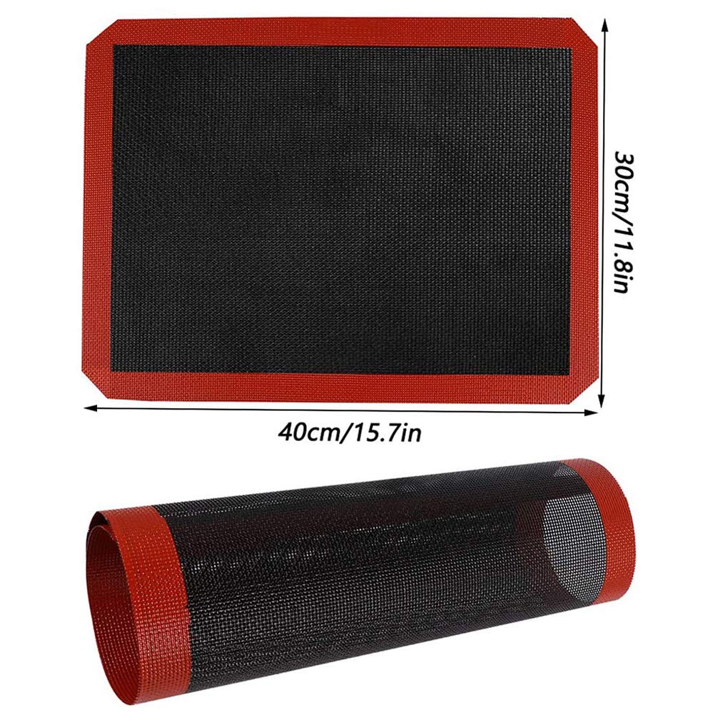 Non-Slip Micro-Perforated Silicone Baking Mat for Biscuits, Macarons & Pizza | Oven & Microwave Safe | Perfect for Pastry Chefs, Home Bakers & Beginners | Ideal for Baking, Roasting & Food Prep