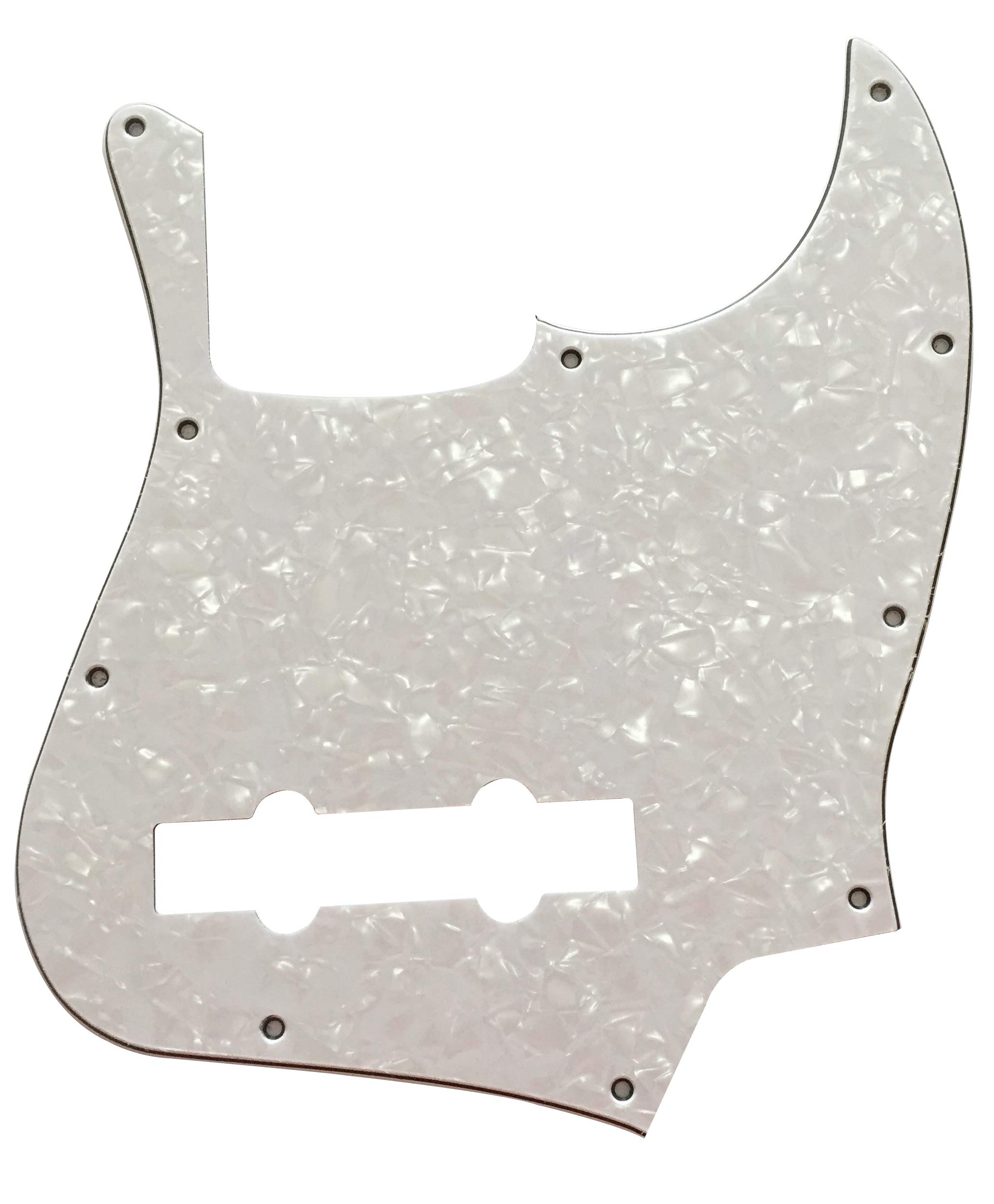 Fender Jazz Bass Guitar 5-String Pickguard - 4-Ply White Pearl Replacement Part for Enhanced Sound & Style | Perfect for Upgrades, Repairs & Custom Builds