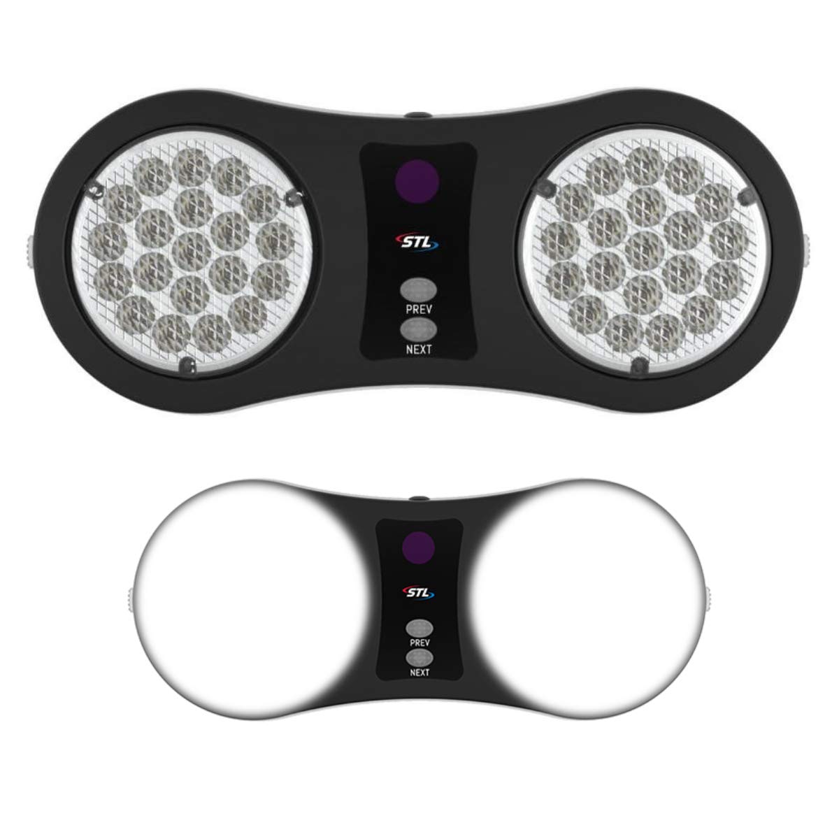 SpeedTech Arc TIR LED Flip Down Sun Visor Strobe Light - Emergency Warning Lights for Vehicles & Police with Cigarette Lighter Plug & Velcro Straps (Clear) - Perfect for Night Driving, Roadside Emergencies & Security Patrols