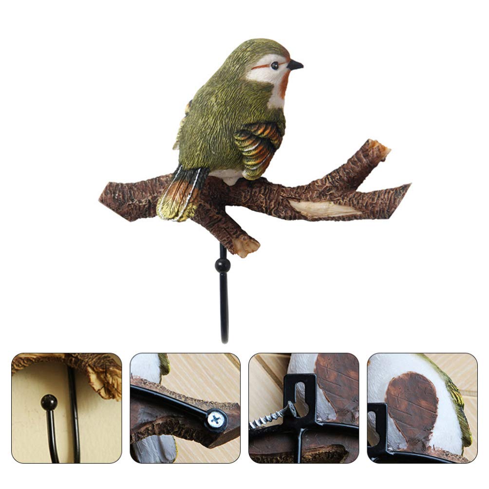 Stylish Bird-Shaped Wall Hook - Decorative Coat & Hat Hanger - Durable Resin Wall Mounted Hook for Entryway, Bedroom, or Bathroom Organization