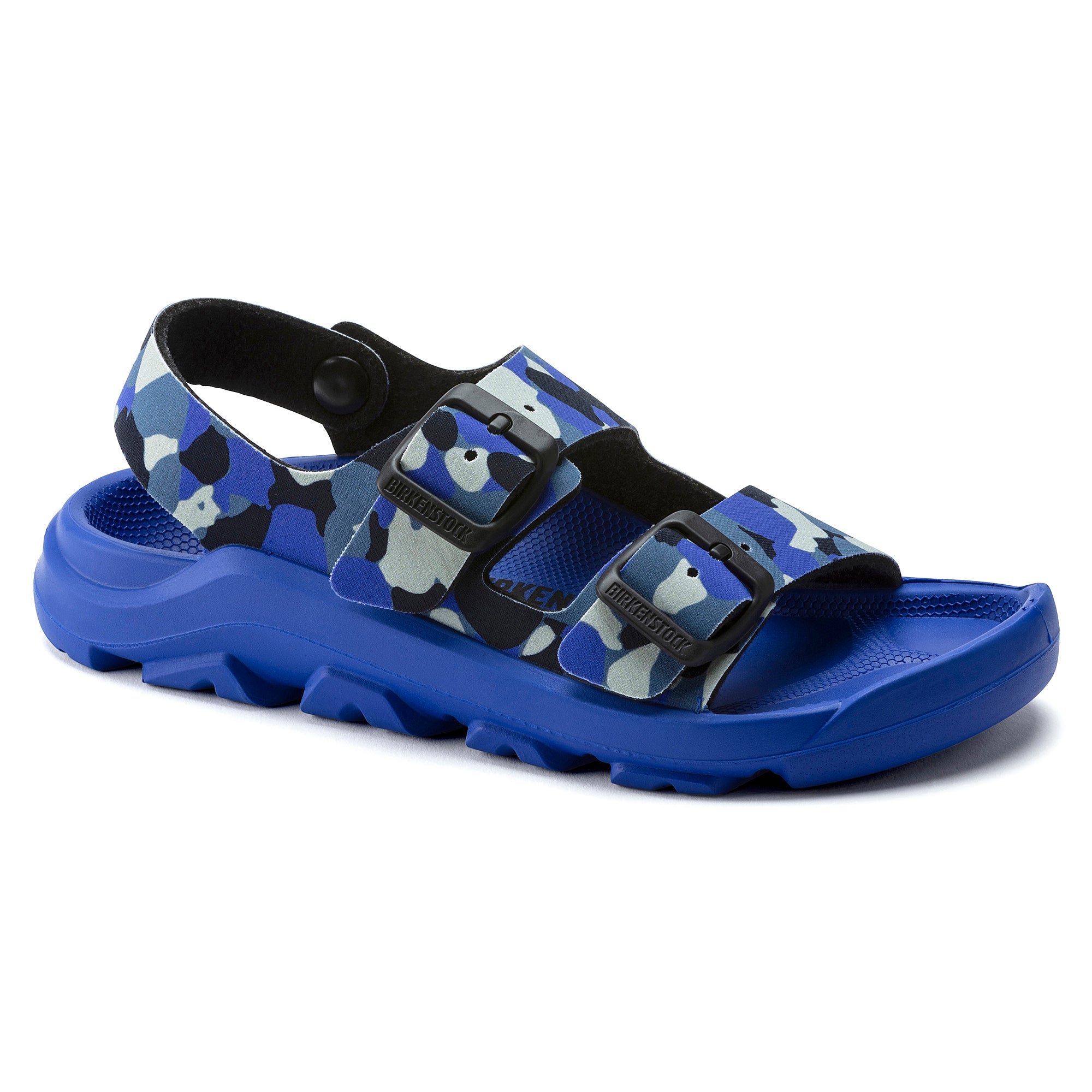 Birkenstock Kids Mogami Birko-Flor Sandals | CMO Blue | Comfortable Adjustable Straps | Perfect for Beach, Pool & Summer Outdoor Activities