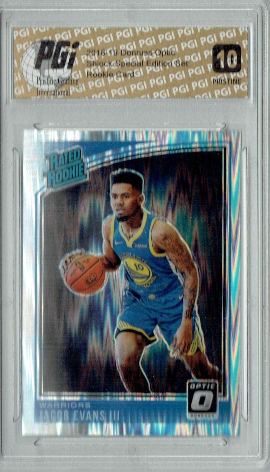 Jacob Evans III 2018 Donruss Optic Shock #178 PRISTINE Rookie Card PGI 10 - Graded Basketball Trading Card for Collectors & Investors | Perfect for Display, Gifts, and Sports Memorabilia Collections