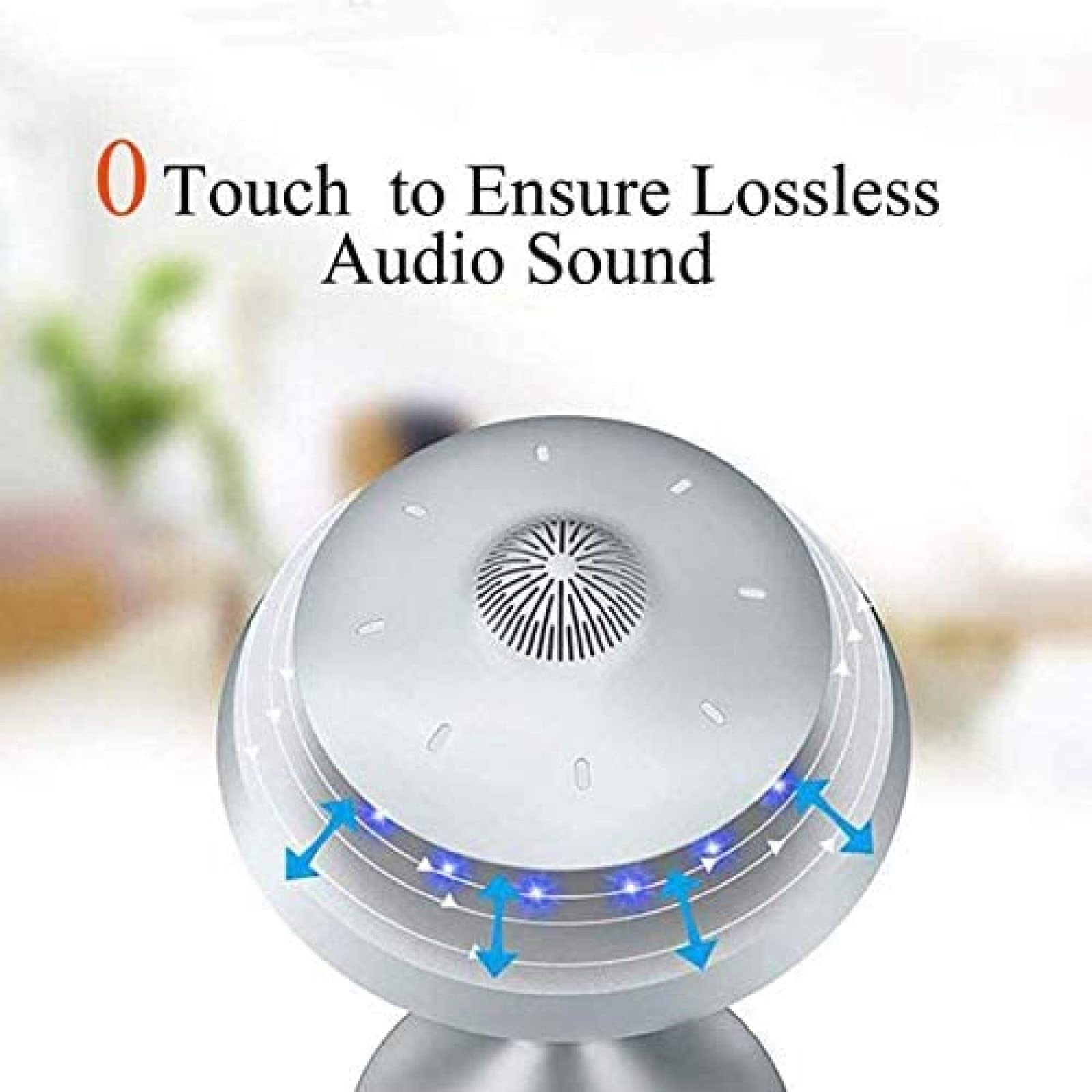 Wireless Magnetic Levitating Bluetooth Speaker with 5W Stereo Sound, LED UFO Lamp, 360° Rotation & Wireless Charging - Perfect for Home Decor, Office Gadget & Unique Gift Idea