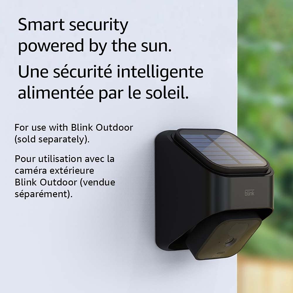 Solar Panel Mount for Blink Outdoor Camera (3rd Gen) - Weatherproof Black Accessory | Extend Battery Life for Home Security & Surveillance | Perfect for Outdoor Use in Sunlight