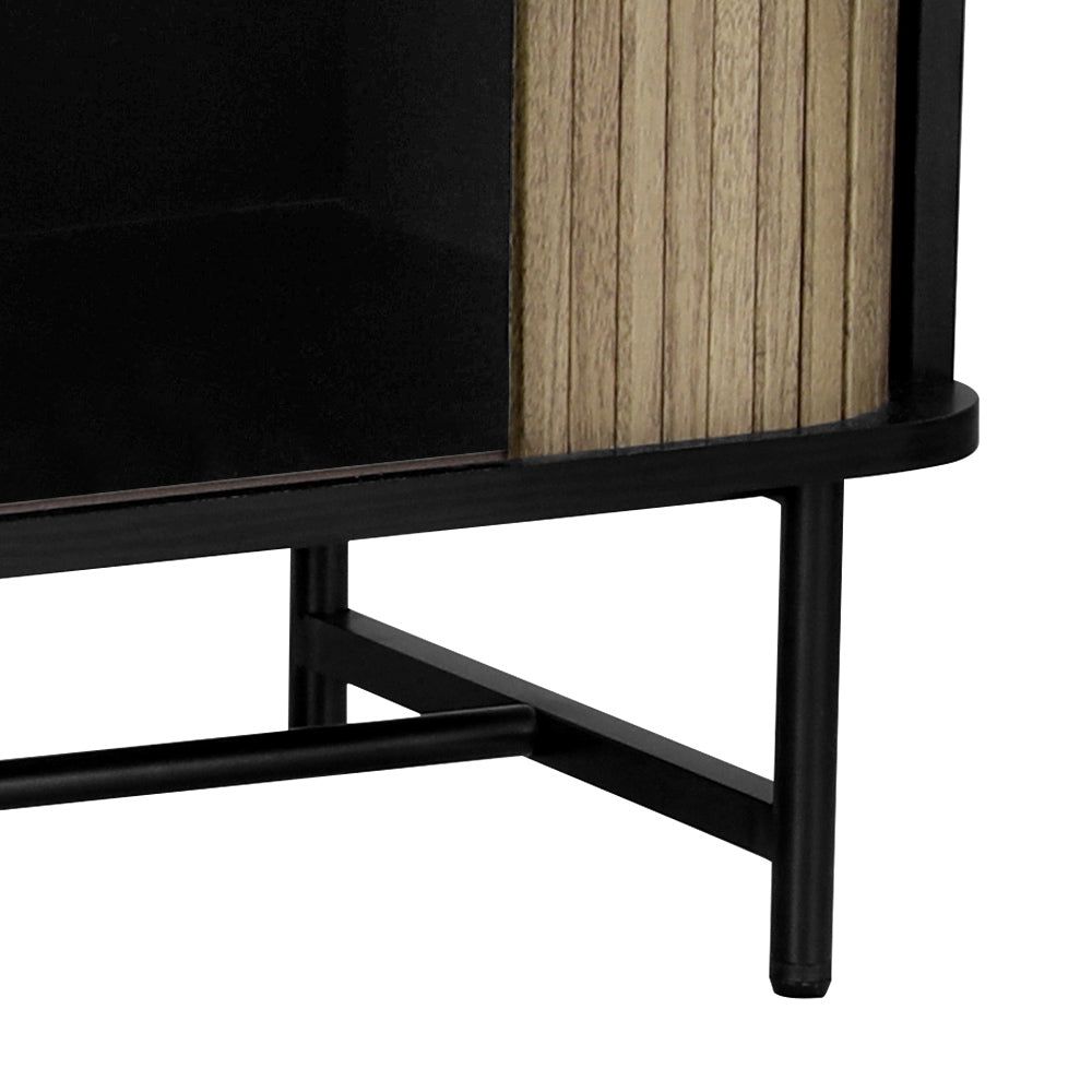 Artiss 150CM Black Boris TV Stand Entertainment Unit - Modern TV Cabinet for Living Room, Bedroom & Home Theater