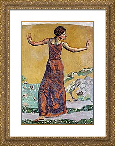 Gold Ornate Wood Frame with Double Matting