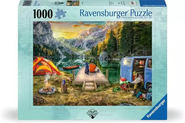 Calm Campsite 1000 Piece Jigsaw Puzzle for Adults - Relaxing Nature Scene for Stress Relief & Family Game Night