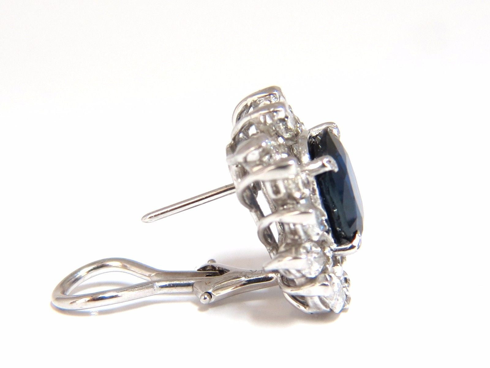 GIA Certified 11.16ct Natural Royal Blue Sapphire Diamond Earrings in Platinum - Elegant Jewelry for Weddings, Anniversaries & Special Occasions