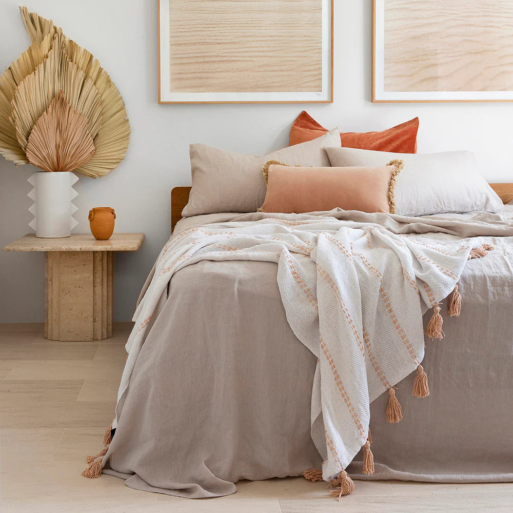 Premium French Linen Quilt Cover Set by Bambury - Soft & Breathable Bedding for All Seasons | Perfect for Master Bedroom, Guest Room & Vacation Homes