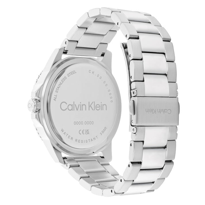 Calvin Klein Aqueous Blue Stainless Steel Watch 25200385 - Waterproof & Stylish for Men - Perfect for Casual, Office & Outdoor Activities