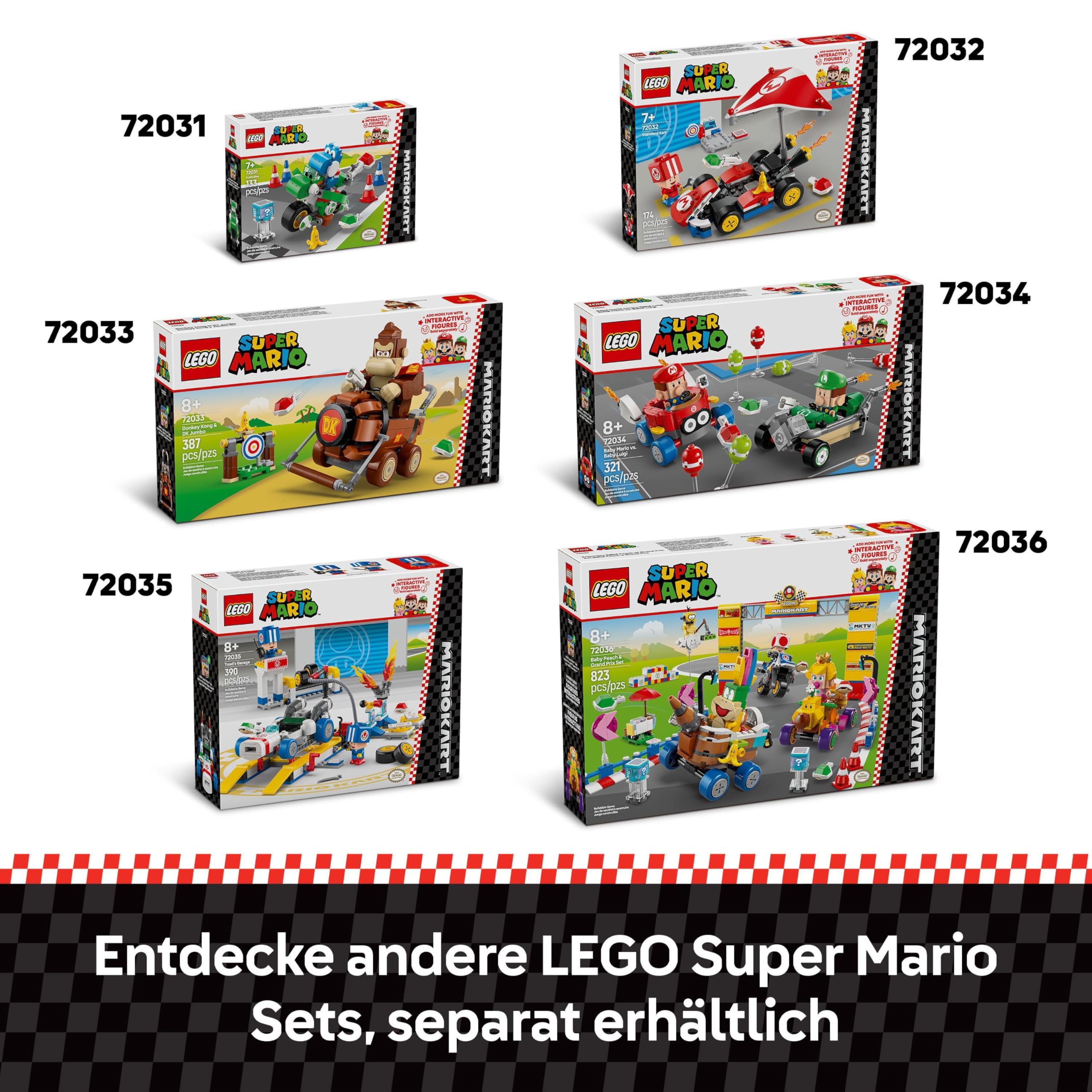 LEGO Super Mario Mario Kart Yoshi Bike Building Set with Yoshi Figure – Nintendo Adventure Collection for Kids, Boys, Girls & Gamers Age 7+ | Perfect Gift for Birthday & Christmas | Fun Racing Game Play & Display Piece