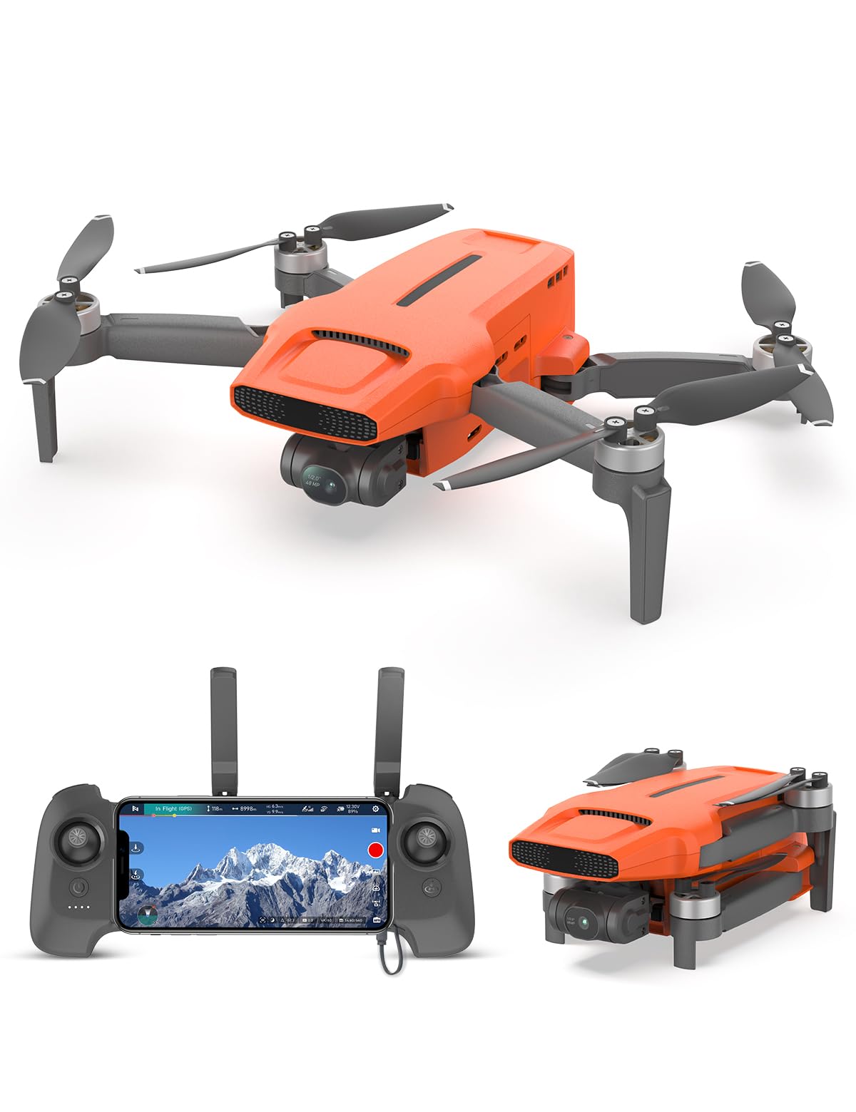FIMI Mini 3 Drone with 3-Axis Gimbal 4K Camera - Under 249g, 4K/60FPS Video, 48MP Photo, 12X Zoom, 9KM Transmission, 32-Min Flight Time - Perfect for Aerial Photography, Travel Vlogging, and Outdoor Adventures