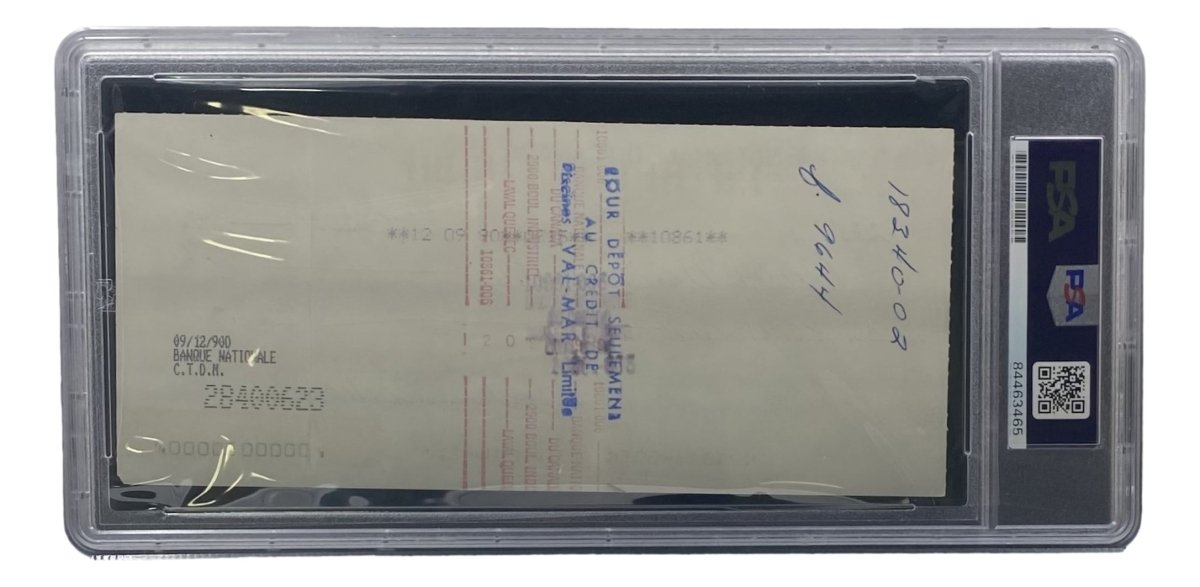 Maurice Richard Autographed Montreal Canadiens Hockey Bank Check #235 - PSA/DNA Certified Collectible - Perfect for NHL Memorabilia Displays & Sports Fan Gifts