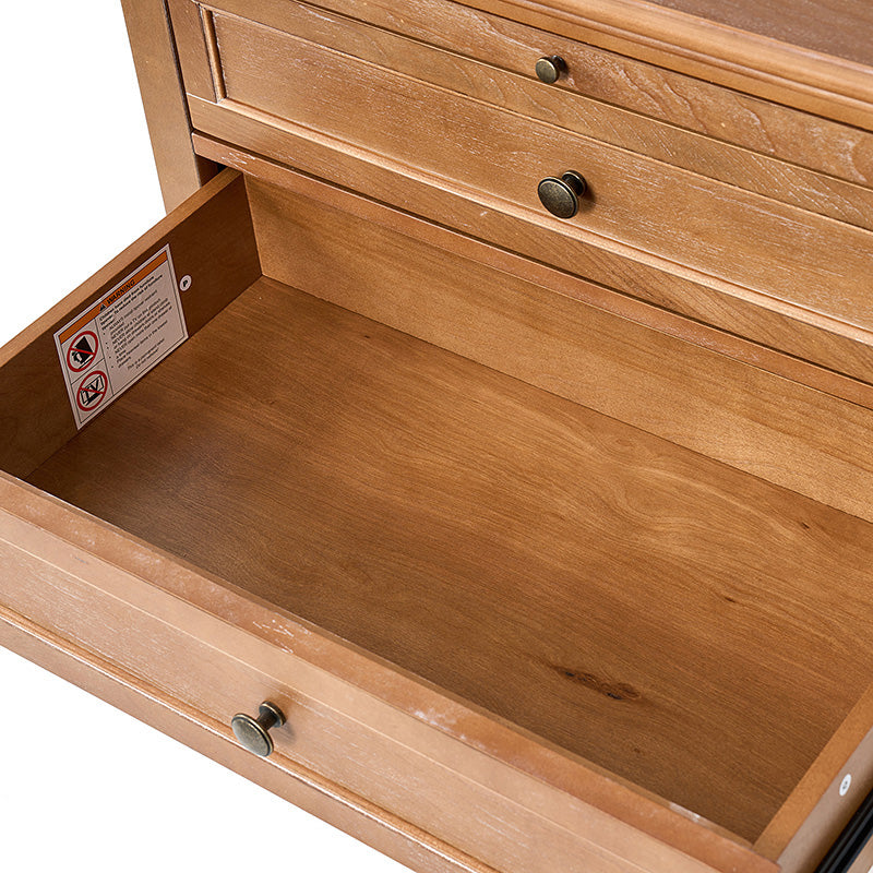 Galatea 3-Drawer Nightstand with USB Charging Ports & Power Outlets - Modern Bedside Table with Storage for Bedroom, Living Room or Office